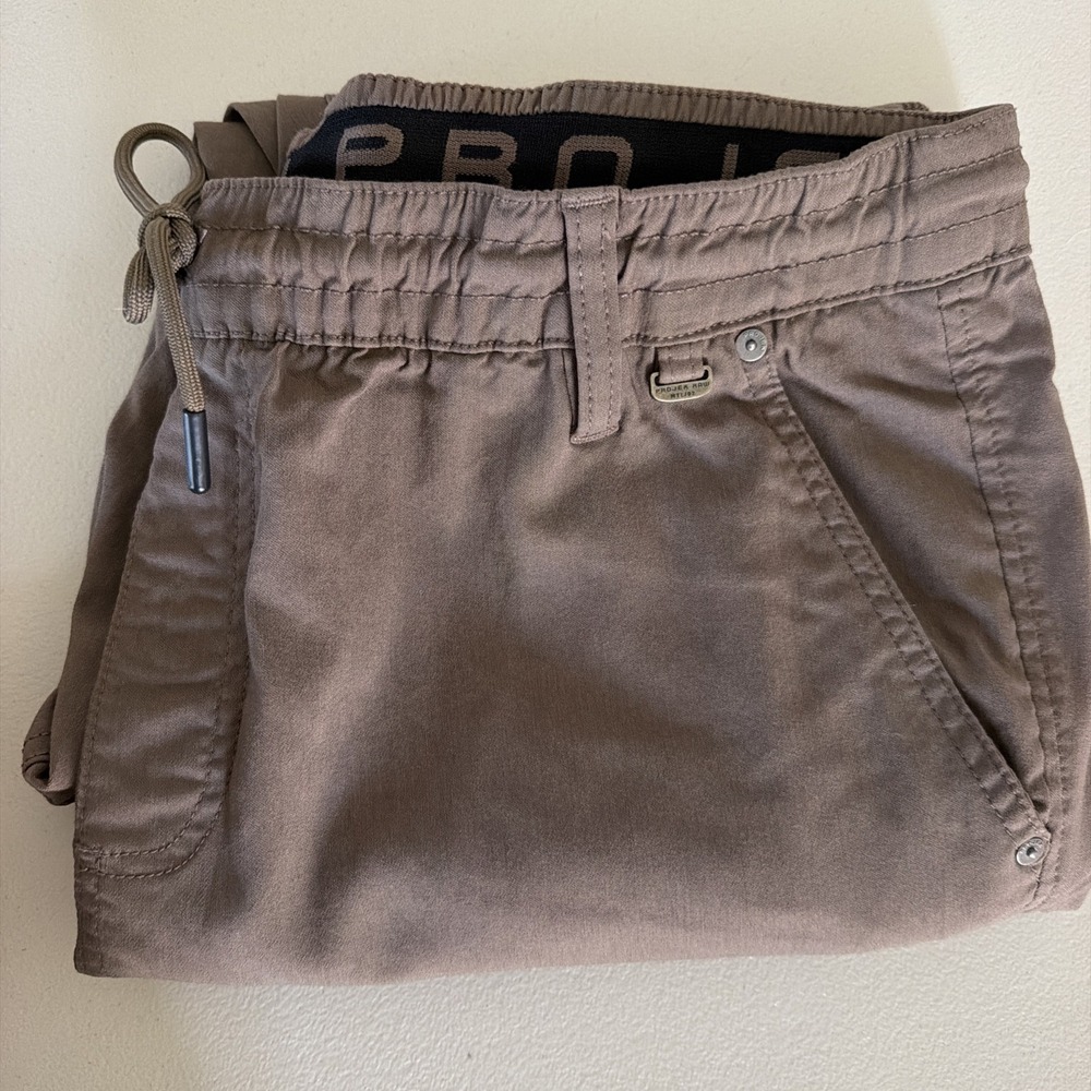 Projek Raw Men's Classic Fit Bungee Comfort Waistband Twill Shorts Taupe XL